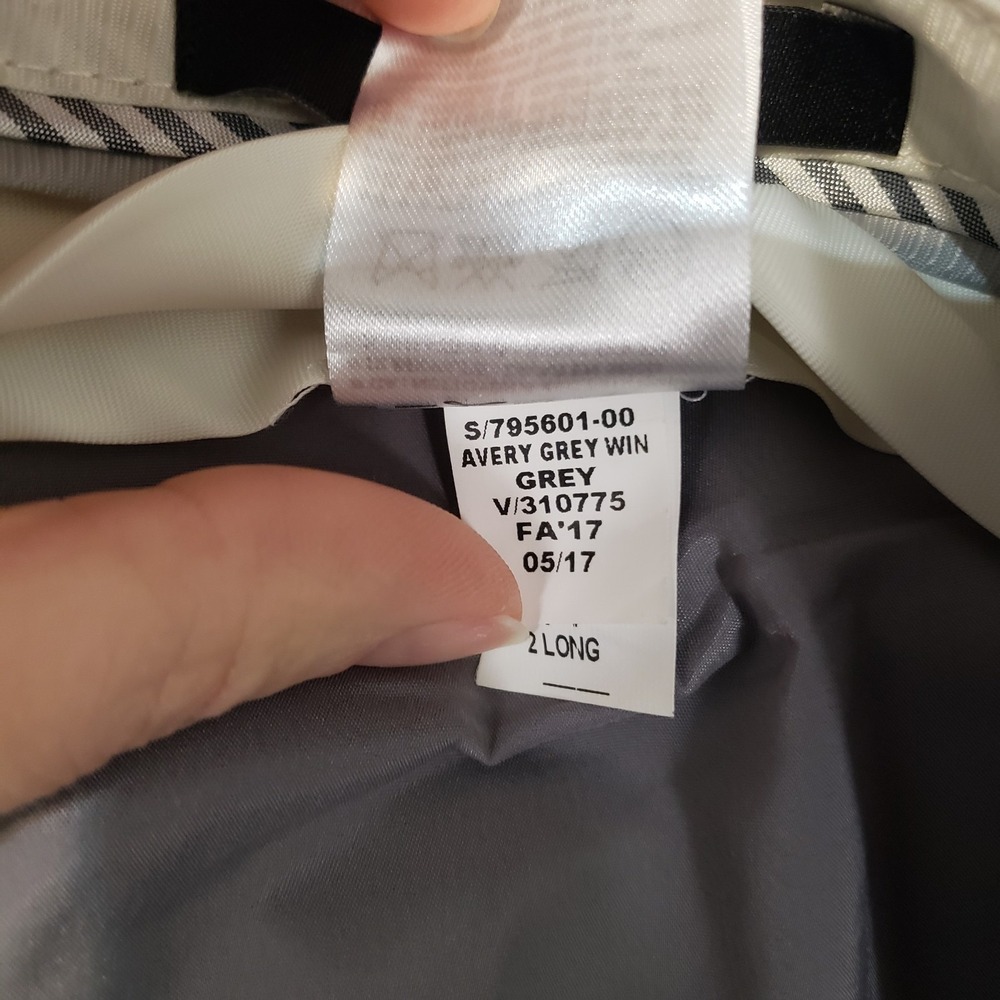 Banana Republic Trouser Womens Size 2 Tall Avery Gray Checkered Wool Blend - Picture 10 of 11